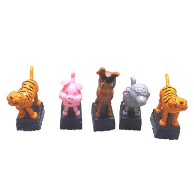 Vintage Push Button Puppets Animal Tiger Pig Sheep Donkey Collectible Toy (5)