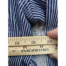 Load image into Gallery viewer, Cupcakes and Cashmere Jacket Womens Large Striped Denim Button Frayed Grunge
