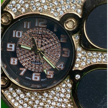 Load image into Gallery viewer, Techno King Watch Mens Iced Hip Hop Crystals Stainless Steel Water Resistant
