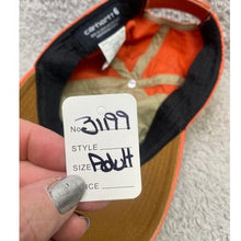 Load image into Gallery viewer, Carhartt Hat Mens Adjustable Orange Spell Out Logo
