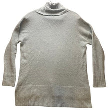 Load image into Gallery viewer, The Limited Sweater Women Petite Medium Aqua Blue Cowl Neck Tunic Pullover Knit
