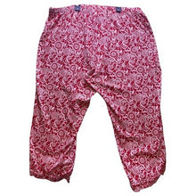 Load image into Gallery viewer, Talbots Pants Womens 3XL Red Paisley AOP Cropped Mature Costal Beachy
