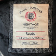 Load image into Gallery viewer, Blue Harbour Shirt Mens Large Striped Rugby Preppy Academia Athletic Athleisure
