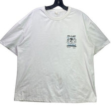 Load image into Gallery viewer, Dual Match Shirt Mens Large White AOP Japan Cat Doodle Graphic Streetwear
