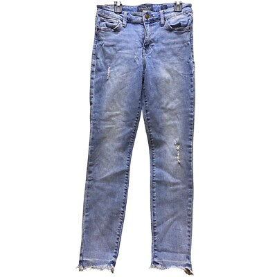 Lucky Brand Jeans Womens 4/27 Skinny Distressed Raw Hem Ava Legging Stretch