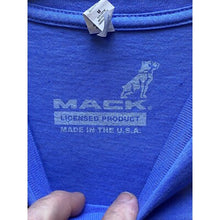 Load image into Gallery viewer, Mack Shirt Womens Medium Heathered Trucker Rugged Workwear Graphic USA Blue
