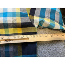 Load image into Gallery viewer, Evolution Shirt Mens 2XL Blue Plaid Academia Preppy Patch Think Outside the Box
