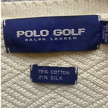 Load image into Gallery viewer, Ralph Lauren Sweater Vest Mens Extra Large Ivory Textured Silk Blend Academia
