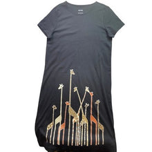 Load image into Gallery viewer, Blair Dress Womens Small Black Giraffe AOP Teachercore Mature Festival Everyday
