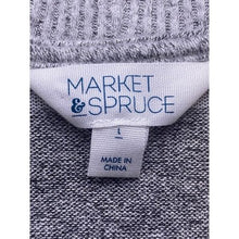 Load image into Gallery viewer, Market &amp; Spruce Sweater Womens Large Striped Open Front Cardigan Rayon Cosy Soft
