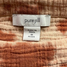 Load image into Gallery viewer, Pure Jill Shirt Womens Medium Petite Tie-Dye Oversized Boxy Mature Boho Festival
