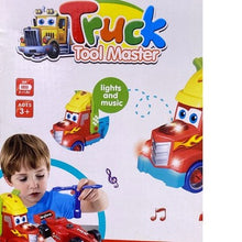 Load image into Gallery viewer, Semi-Truck Trailer Playset Lights Music Racecar Toy Toolbox Kids 3+ 36 Pieces
