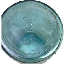 Load image into Gallery viewer, Antique Ball Perfect Mason Jar Blue Glass Canning Zinc Lid No. 2
