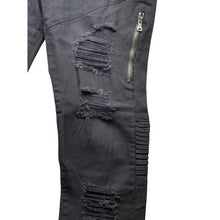Load image into Gallery viewer, FLY SOCIETY Jeans Mens 42x32 Moto Distressed Streetwear Urban Skate Punk
