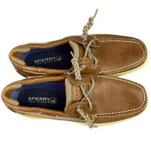 Load image into Gallery viewer, Sperry Top-Sider Loafers Mens 11M Tan Leather Boat Shoes Preppy Career Everyday
