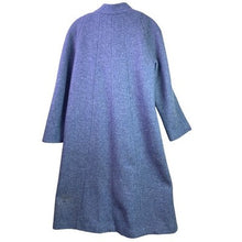 Load image into Gallery viewer, Vintage Sears Trench Coat Womens Medium Blue Wool Career Outdoors Winter
