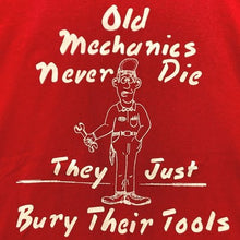 Load image into Gallery viewer, VTG Mechanics Shirt Mens Large Single Stitch Spell Out Funny 70s 80s Never Die
