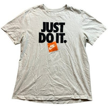 Load image into Gallery viewer, Just Do It Nike Shirt Mens Medium Spell Out Center Swoosh Athletic Athleisure
