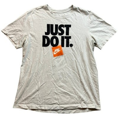 Just Do It Nike Shirt Mens Medium Spell Out Center Swoosh Athletic Athleisure