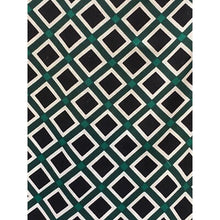 Load image into Gallery viewer, White House Black Market Blouse Extra Large Geometric Black &amp; Green Old Money
