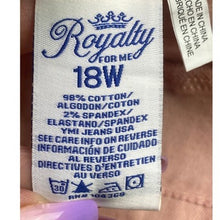 Load image into Gallery viewer, Royalty For Me Shorts Womens 18W Peach Bermuda Denim Stretch Travel Vacation
