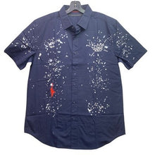 Load image into Gallery viewer, Sean John Shirt Mens Medium Preppy Academia Hip Hop Embroidered Splatter

