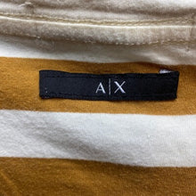 Load image into Gallery viewer, Armani Exchange Shirt Womens Extra Large Gold White Striped Academia Casual
