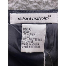 Load image into Gallery viewer, Vintage Richard Malcolm Skirt Womens Size 8 Linen Pencil Side Zipper Black NWT
