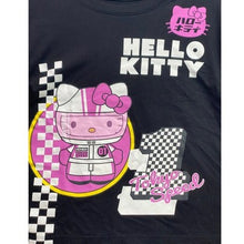 Load image into Gallery viewer, Hello Kitty Shirt Womens Large Tokyo Racing Cropped AOP Cartoon Streetwear

