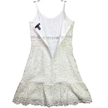Load image into Gallery viewer, AQUA Dress Womens Small White Floral Lace Ruffle Mini Crochet Beachy Bridal
