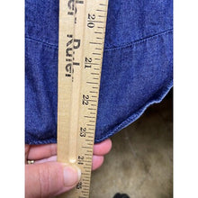 Load image into Gallery viewer, Dollhouse Dress Womens Large Ruffle Sundress Strappy Flirty Spaghetti Denim Blue
