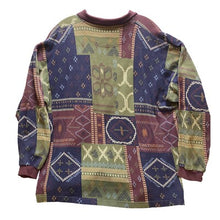 Load image into Gallery viewer, Weiner &amp; Zeidler Shirt Mens Large Long Sleeve Polo Patchwork  AOP Color Block
