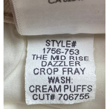 Load image into Gallery viewer, MOTHER Jeans Womens 28 Mid Rise Dazzler Crop Fray Cream Puffs Preppy Everyday
