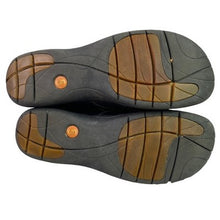 Load image into Gallery viewer, Clarks Structured Shoes Womens 7W Black Leather Slip On Career Office Everyday
