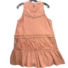 Load image into Gallery viewer, Altar'd State Shirt Dress Womens Large Peach Lace Fairycore Boho Lined Flowy
