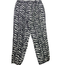 Load image into Gallery viewer, Calvin Klein Pants Womens Medium Zebra Linen Baggy Office Career Lifestyle
