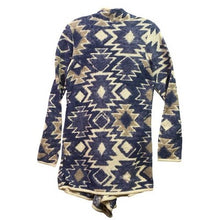 Load image into Gallery viewer, Lucky Brand Cardigan Womens Small Aztec Southwestern Waterfall Preppy Academia
