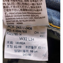 Load image into Gallery viewer, Levi&#39;s 511 Jeans Mens 32x34 Light Blue Grunge Slim Fit Straight Leg Rugged
