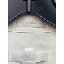 Load image into Gallery viewer, Chico's Blouse Womens 1.5 White Career Professional Mature Workwear Button Up
