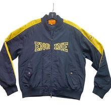 Load image into Gallery viewer, Vintage Engine Crossing Jacket Mens Medium Spell Out Embroidered Bomber
