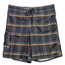 Load image into Gallery viewer, Ocean Pacific Short Mens Large Plaid Swim Trunks Surfing Beachy Coastal
