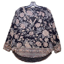 Load image into Gallery viewer, Lucky Brand Blouse Womens Medium Whimsigoth Floral Flowy Oversized Boho Bohemian
