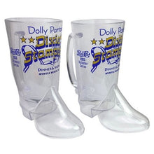 Load image into Gallery viewer, Dolly Parton Dixie Stampede Boot Mugs 2003 Pepsi Collector Plastic Set of 2
