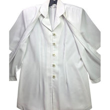 Load image into Gallery viewer, Vintage Hosanna Design Blouse Womens Medium White Layered Office Career Mature

