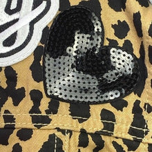 Load image into Gallery viewer, Ugly Diva Jacket Womens Extra Large Cropped Leopard Patches Denim Streetwear
