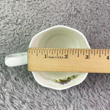 Load image into Gallery viewer, Fine Bone China Mug Floral Pansy Purple Allyn Nelson Collection England
