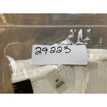 Load image into Gallery viewer, Tahari Sweater Womens Medium Keyhole Ribbed Knit Top Fitted Short Sleeve Ivory
