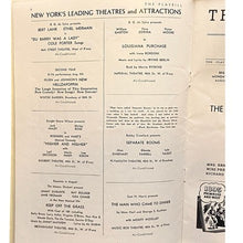 Load image into Gallery viewer, Vintage 1940 Playbill The Music Box Beer Cigarette Chevy Baseball Advertising
