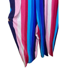 Load image into Gallery viewer, Torrid Jumpsuit Womens 2 Striped Wide Leg Color Block V Neck Casual Pockets
