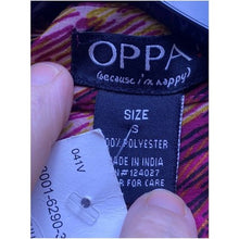 Load image into Gallery viewer, OPPA Blouse Womens Small Patchwork Leopard Cheeta Pink Cut Out Back Sheer NWT
